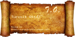 Turcsik Ottó névjegykártya